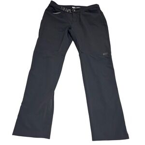 REI Co-op Hiking Pants Womens 14 31 Inseam Gray Softshell Integrated Belt